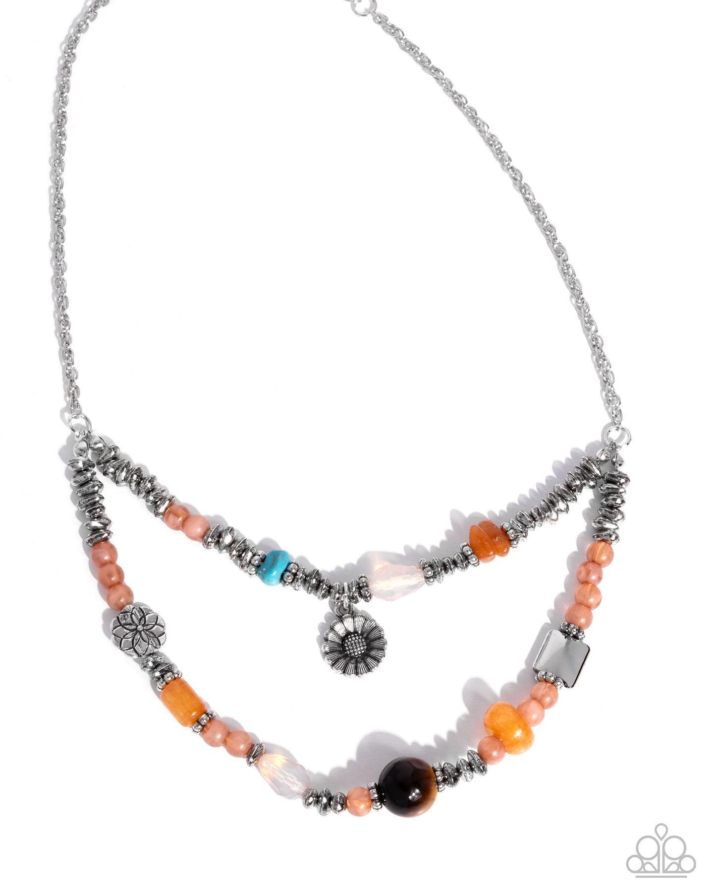 Blooming Barricade - orange - Paparazzi necklace