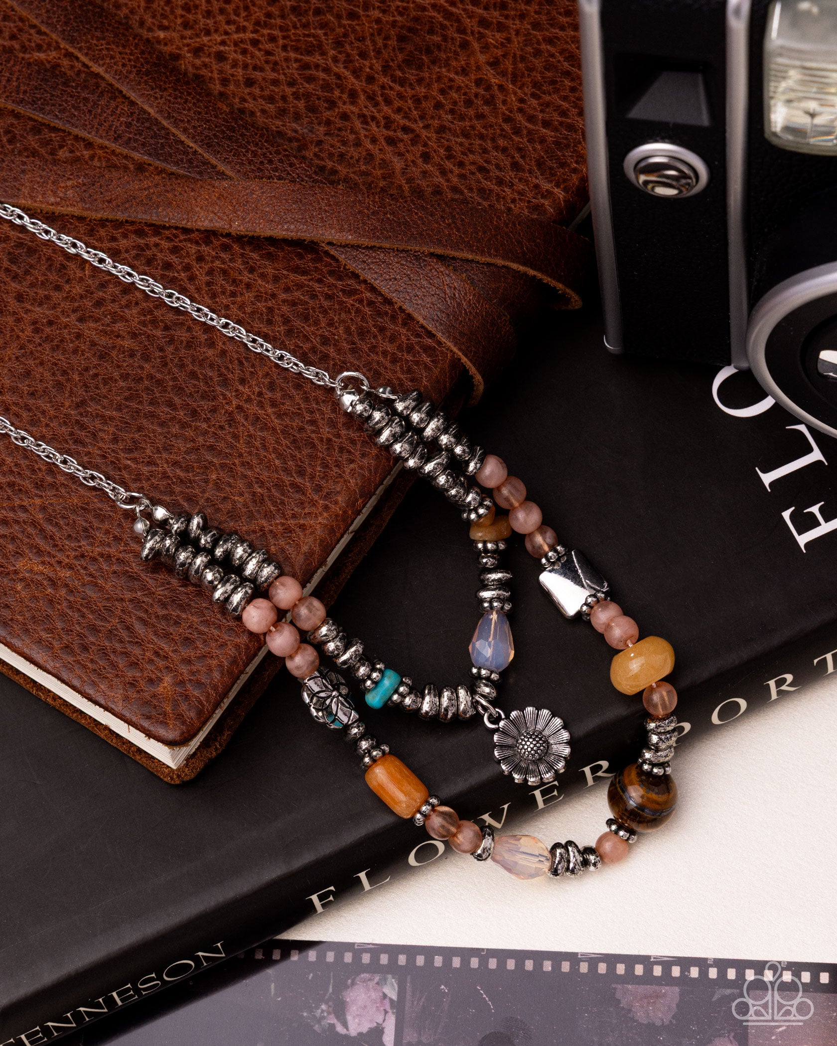 Blooming Barricade - orange - Paparazzi necklace