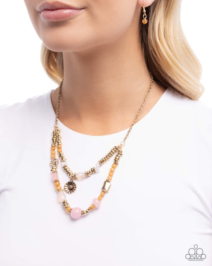 Blooming Barricade - pink - Paparazzi necklace