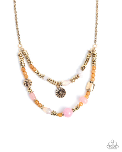 Blooming Barricade - pink - Paparazzi necklace