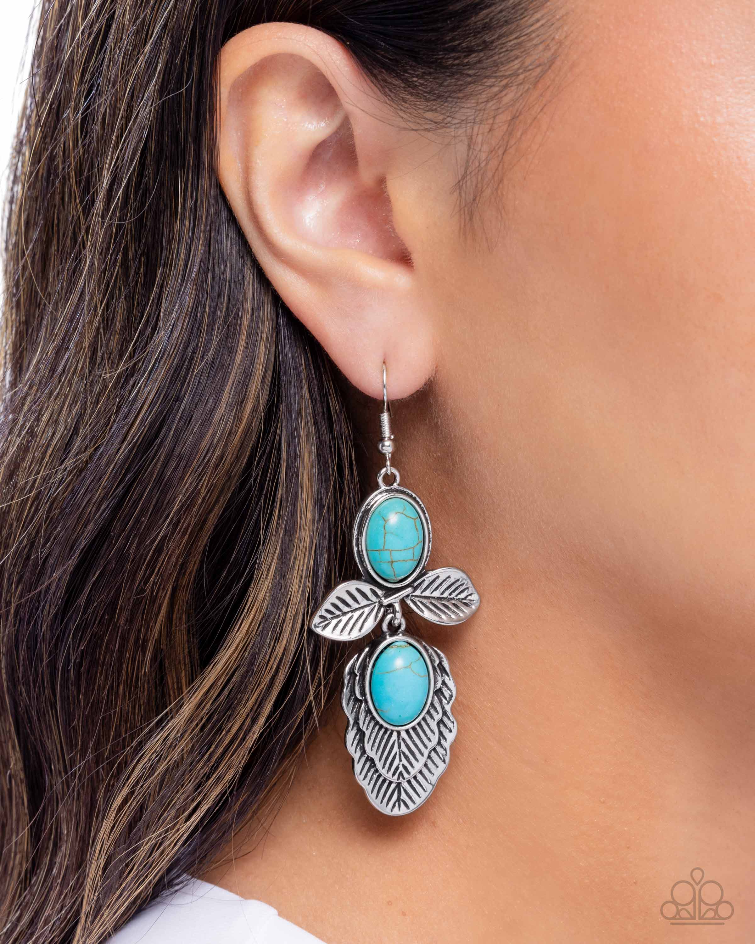 Blooming Bevy - blue - Paparazzi earrings – JewelryBlingThing