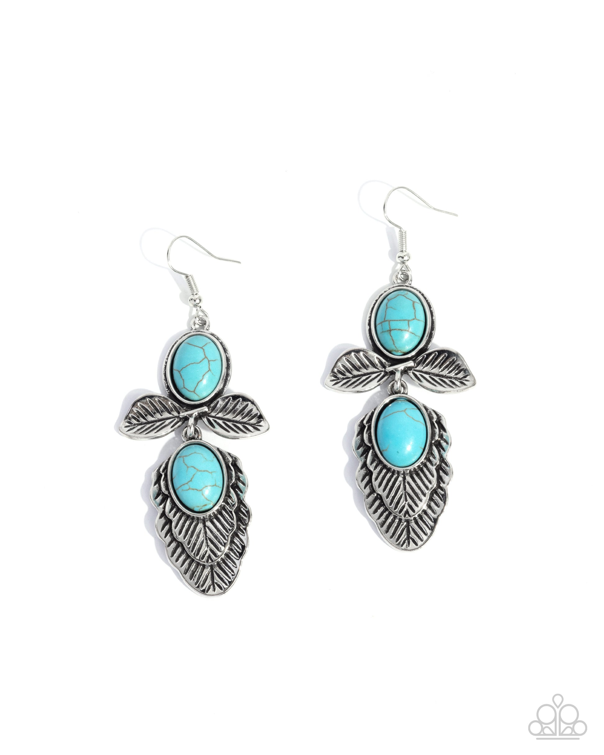 Blooming Bevy - blue - Paparazzi earrings