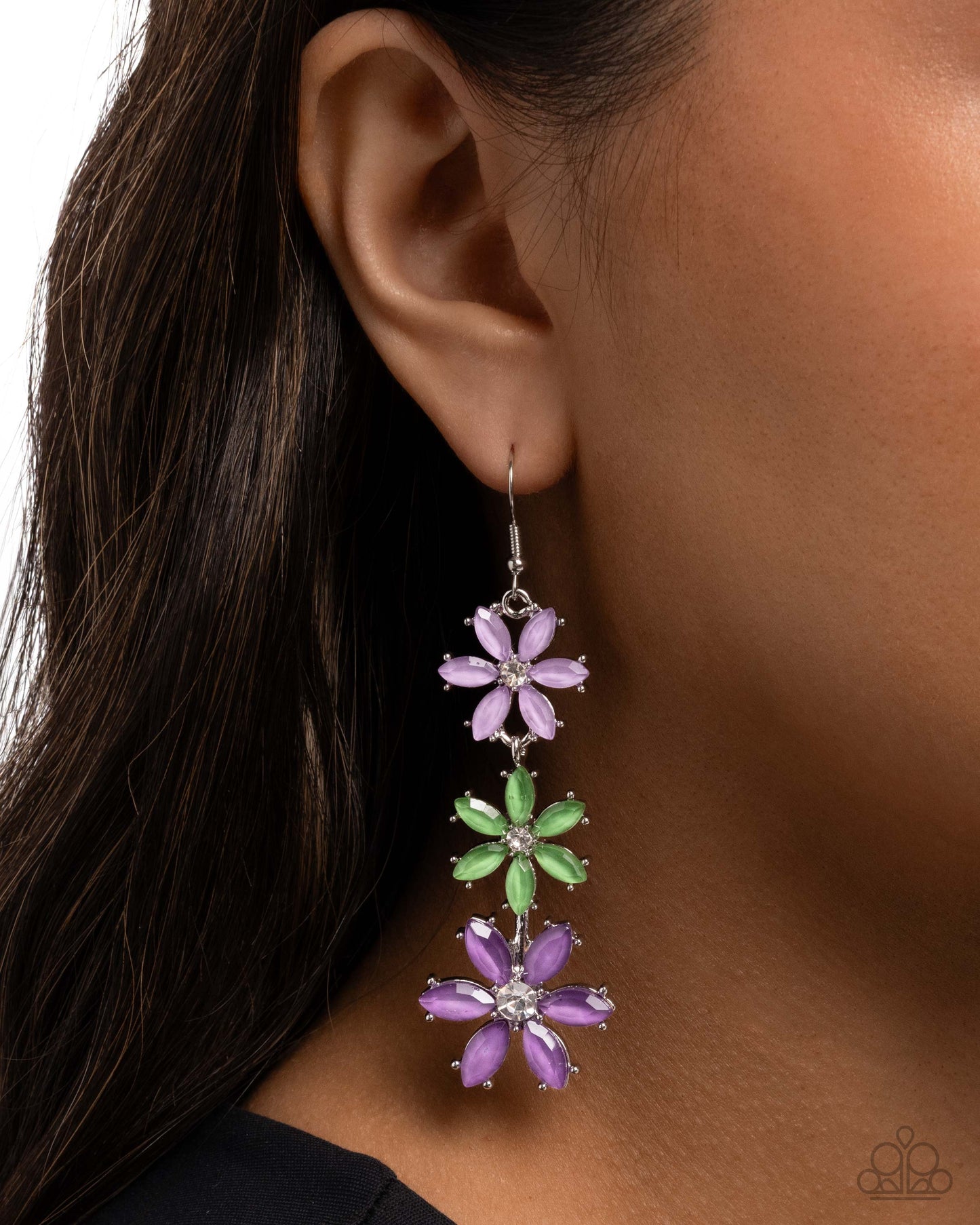 Blooming Bombshell - purple - Paparazzi earrings