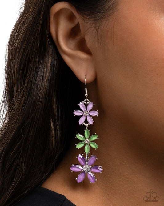 Blooming Bombshell - purple - Paparazzi earrings