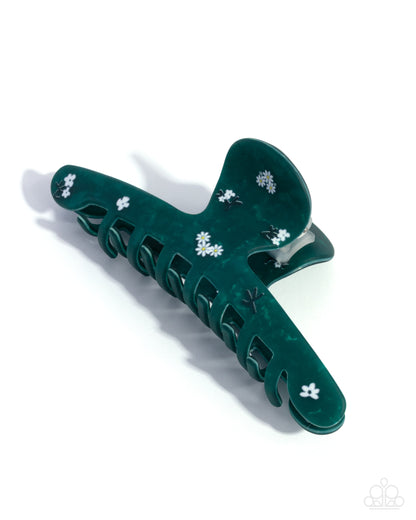 Blooming Breakout - green - Paparazzi hair clip