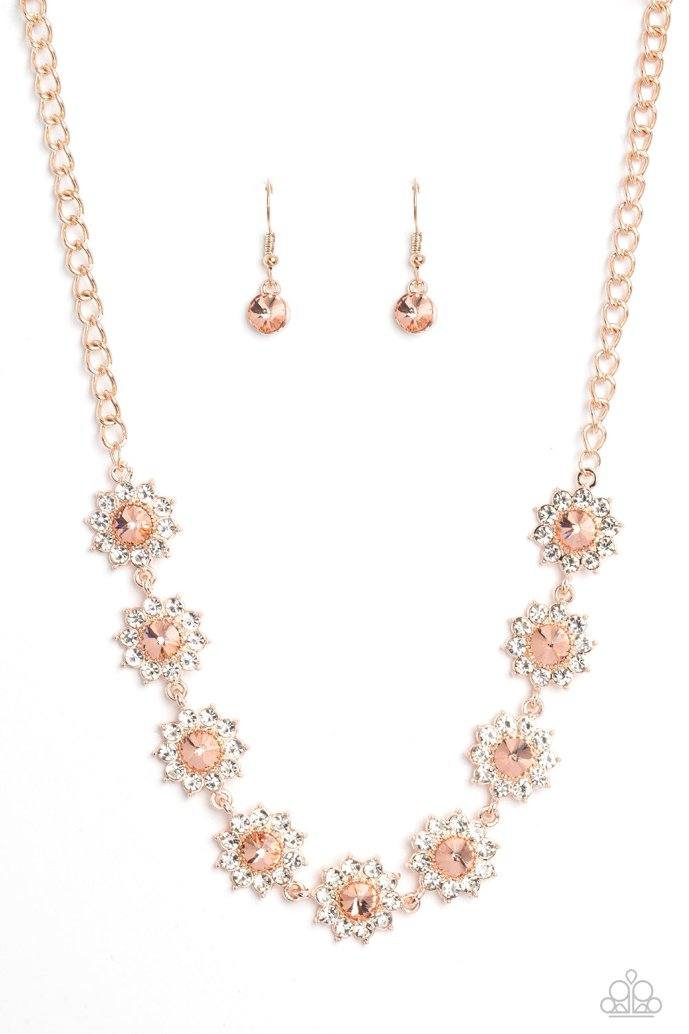 Blooming Brilliance - rose gold - Paparazzi necklace