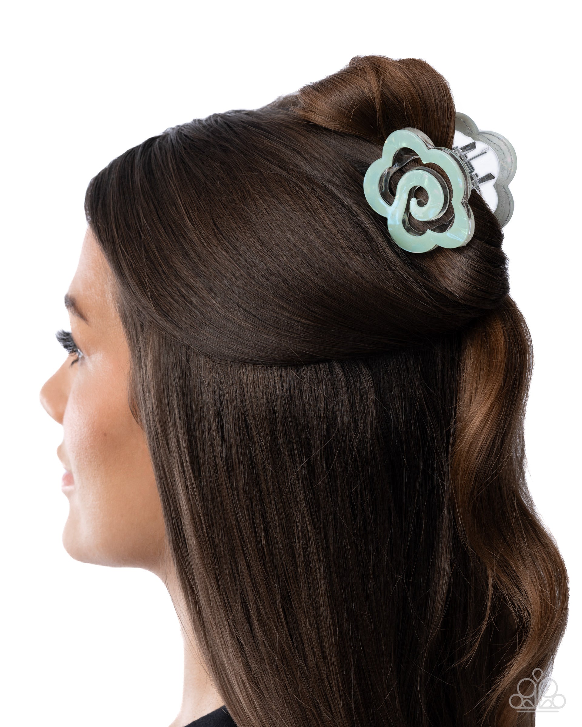 Blooming Bureau - green - Paparazzi hair clip