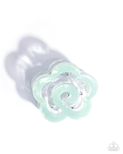 Blooming Bureau - green - Paparazzi hair clip