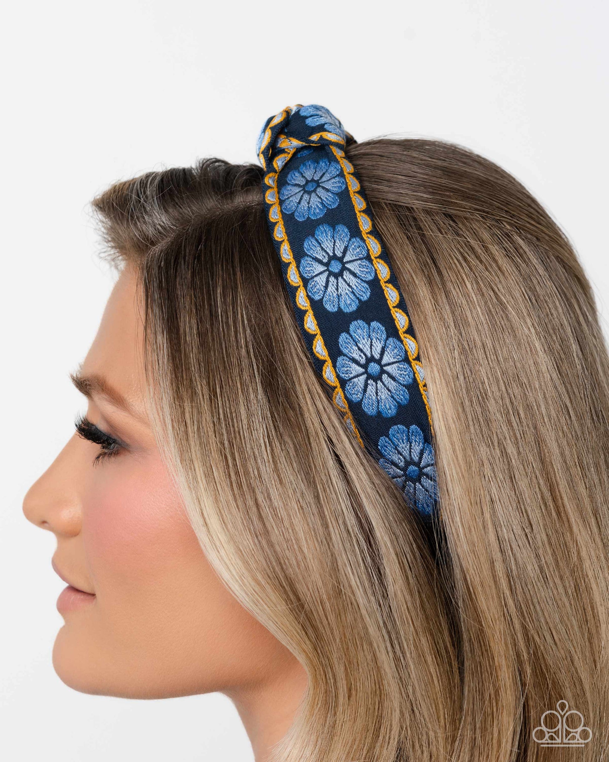 Blooming Business - blue - Paparazzi headband