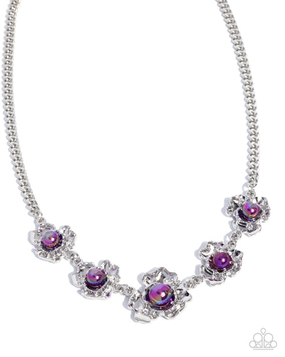 Blooming Bustle - purple - Paparazzi necklace