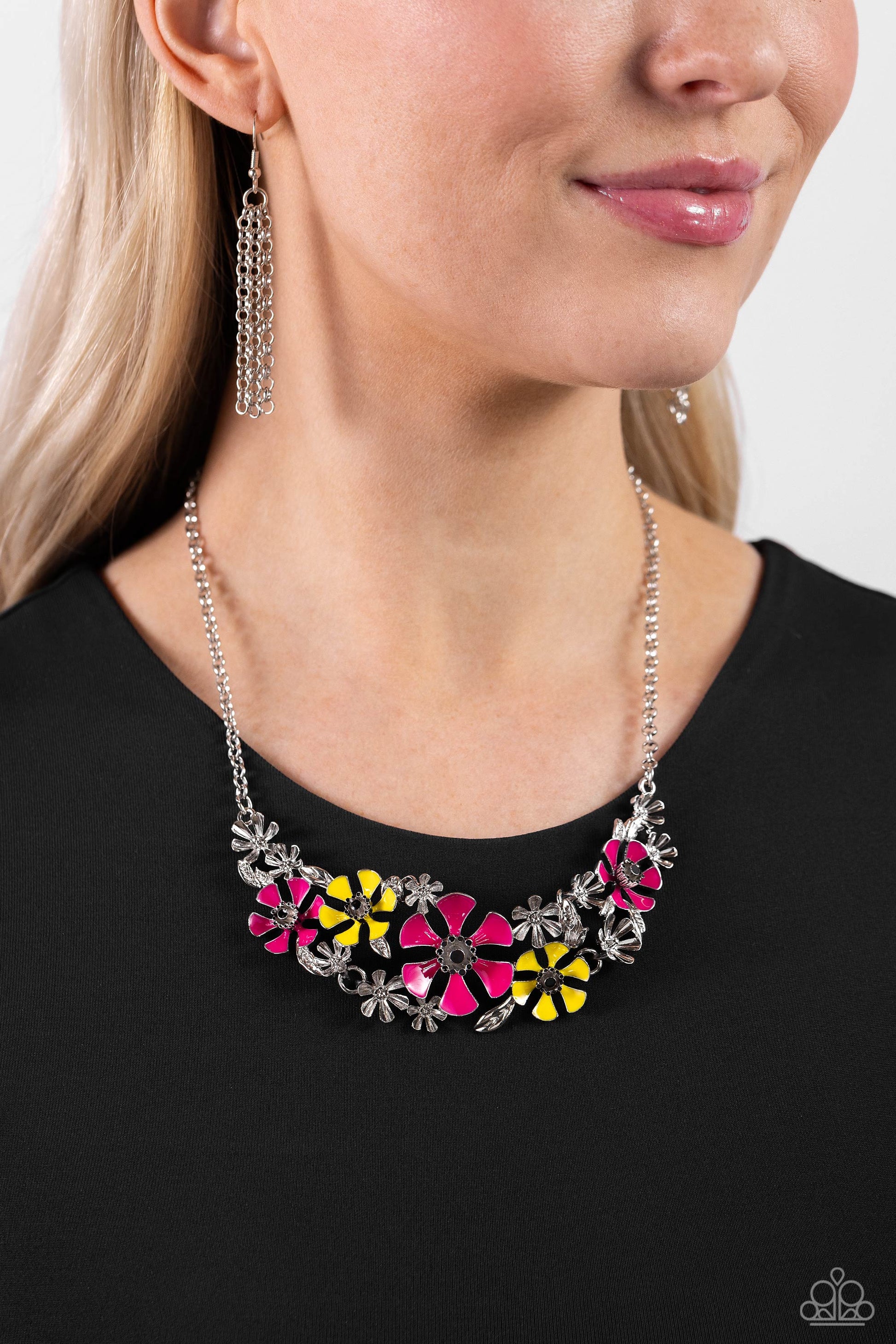 Blooming Practice - pink - Paparazzi necklace