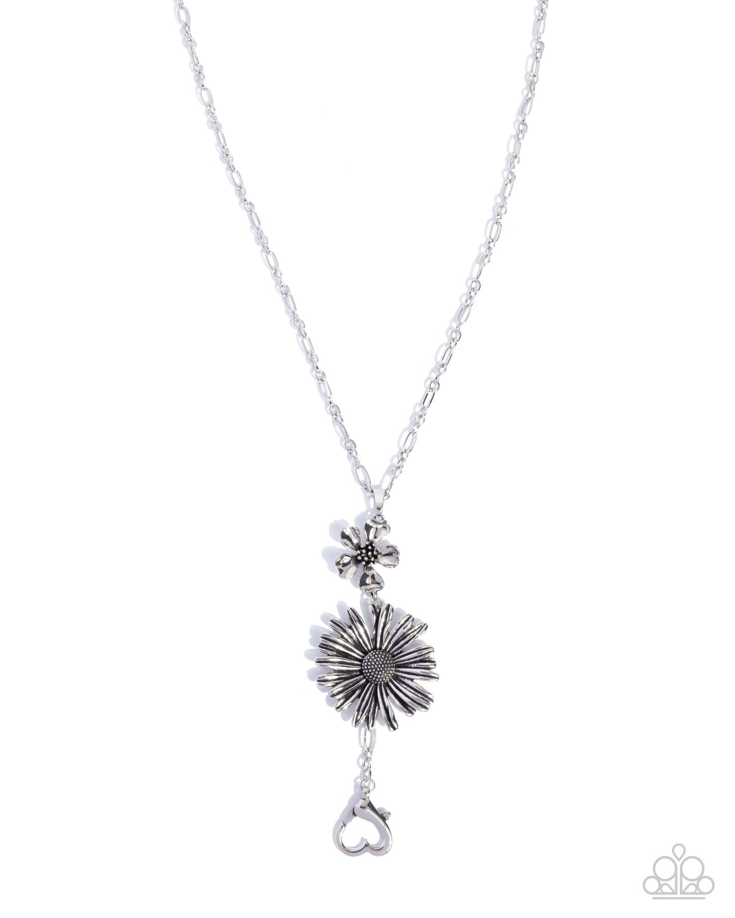 Blossoming Buffer - silver - Paparazzi LANYARD necklace