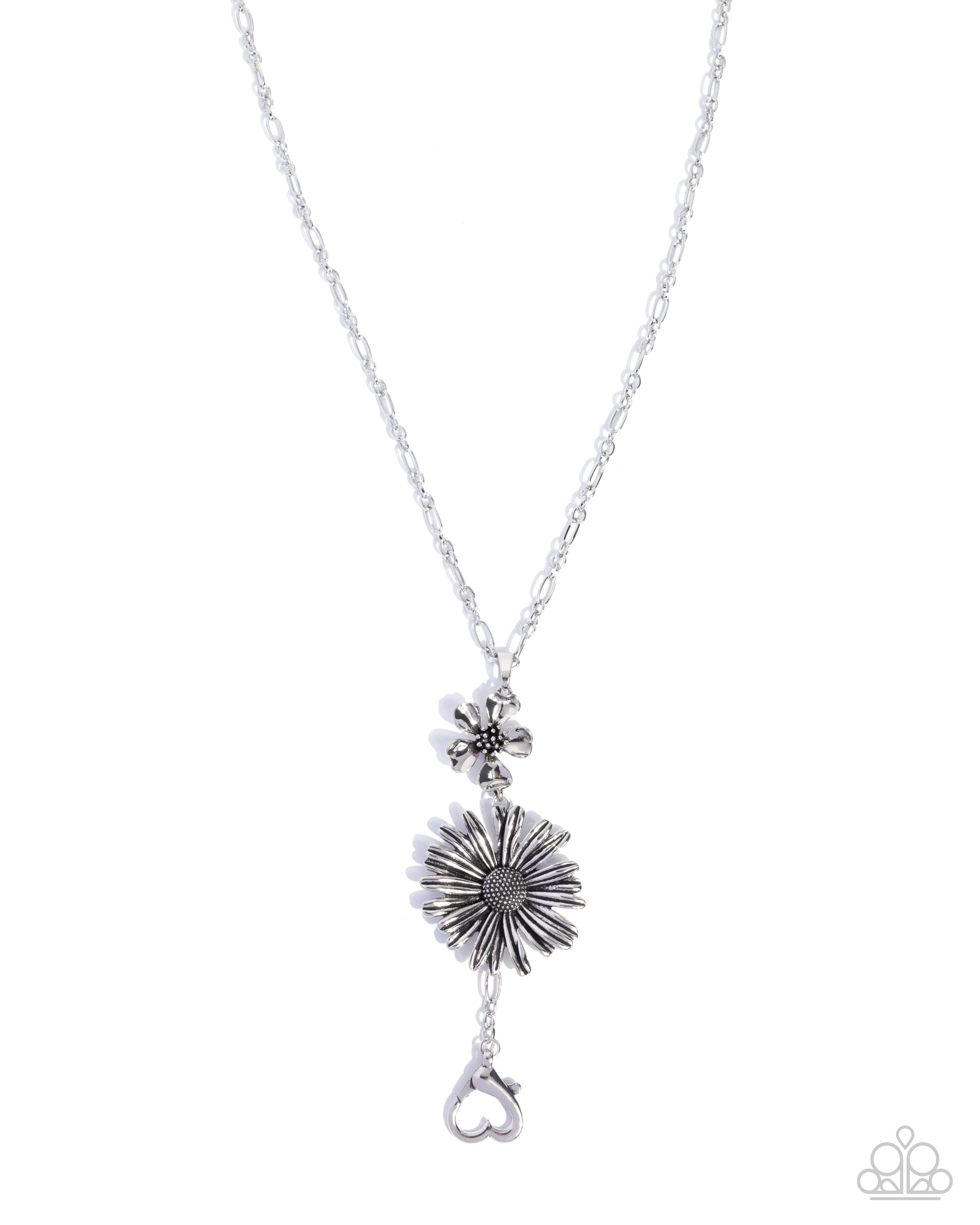 Blossoming Buffer - silver - Paparazzi LANYARD necklace
