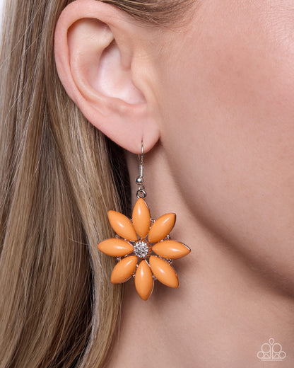 Blossoming Debut - orange - Paparazzi earrings