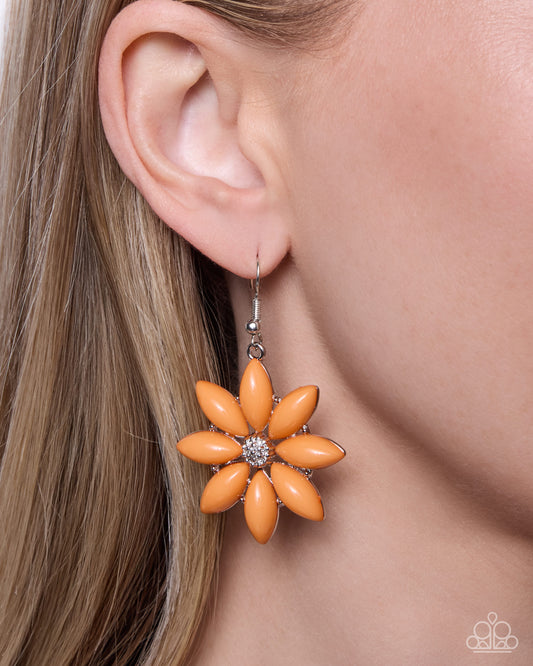 Blossoming Debut - orange - Paparazzi earrings