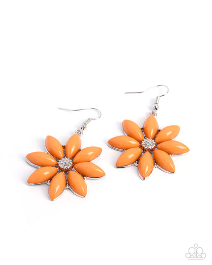 Blossoming Debut - orange - Paparazzi earrings