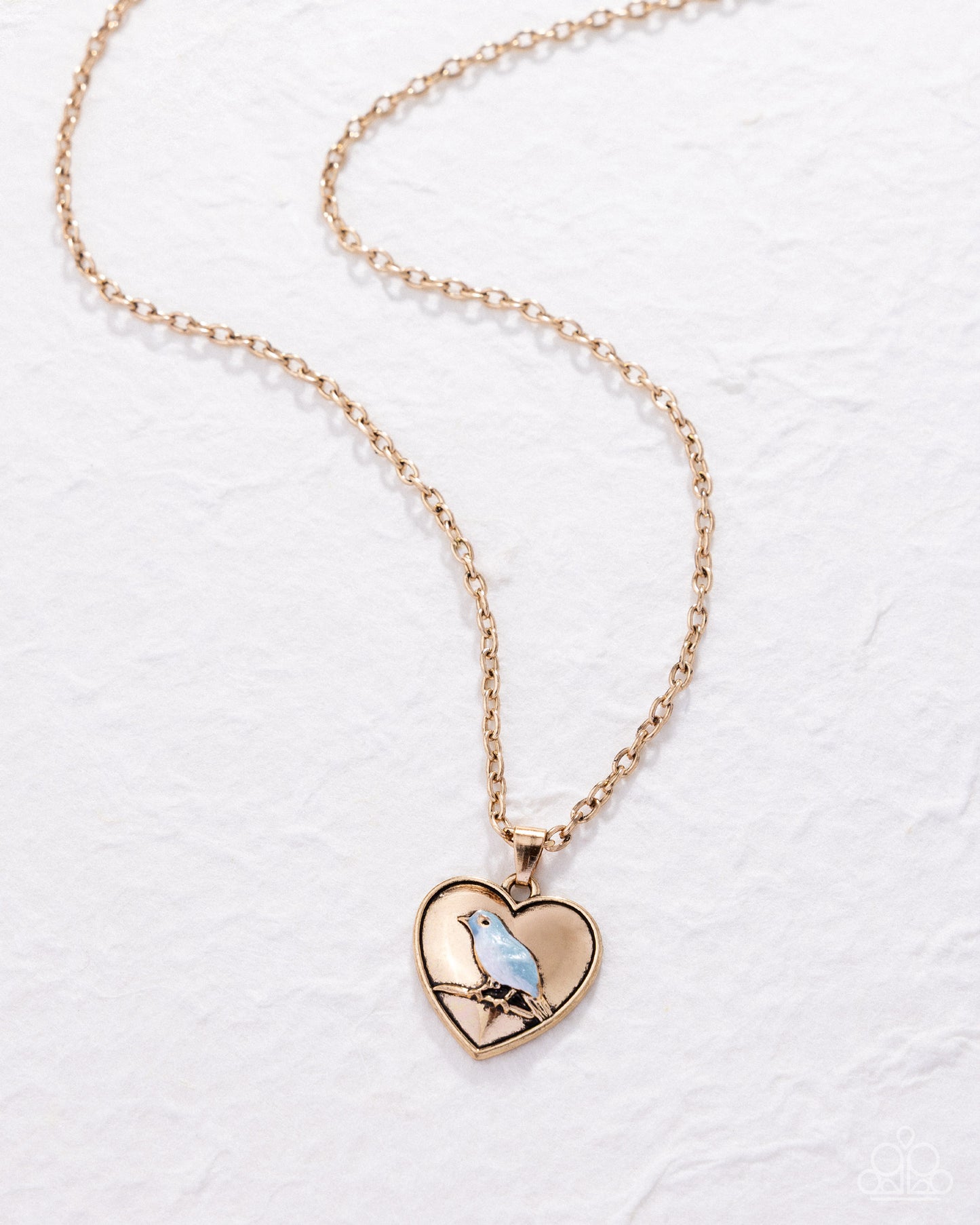 Bodacious Bird - gold - Paparazzi necklace