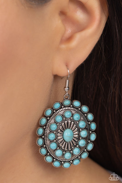 Bohemian Badlands - blue - Paparazzi earrings