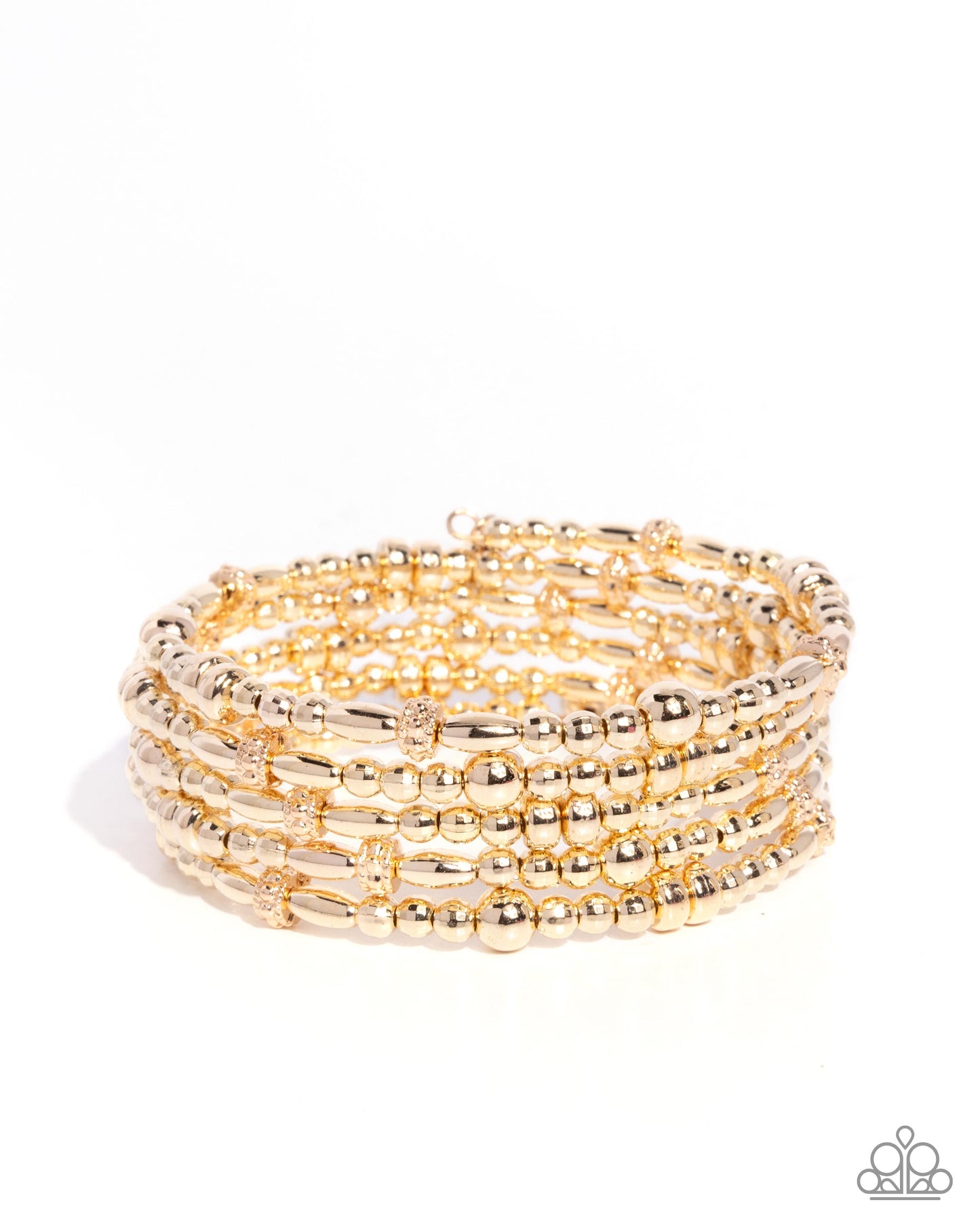 Boisterous Beads - gold - Paparazzi bracelet