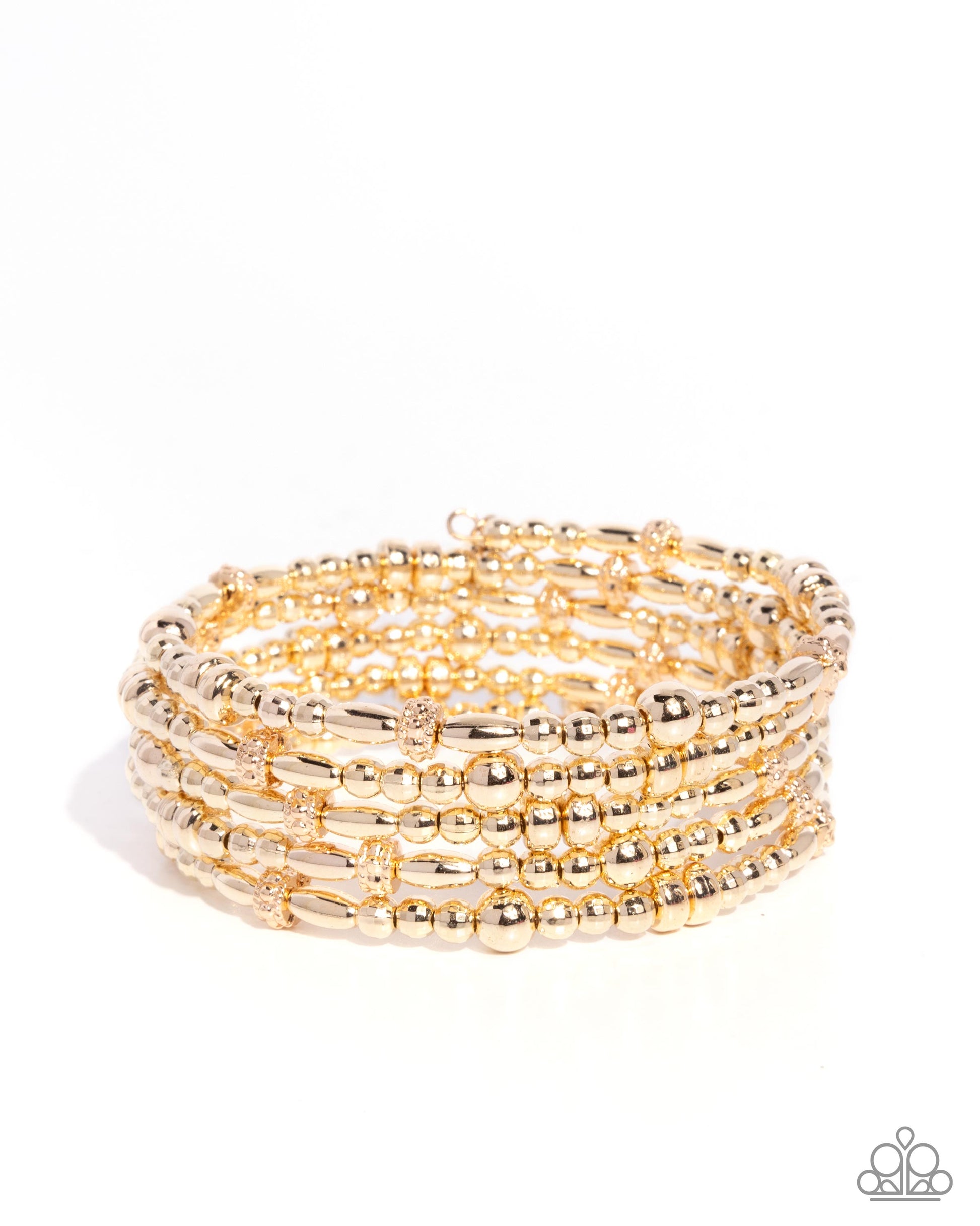 Boisterous Beads - gold - Paparazzi bracelet