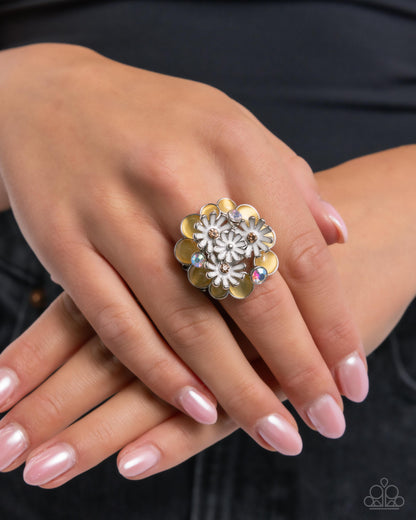 Boisterous Bouquet - yellow - Paparazzi ring