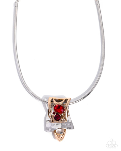 Bold Ballad - red - Paparazzi necklace