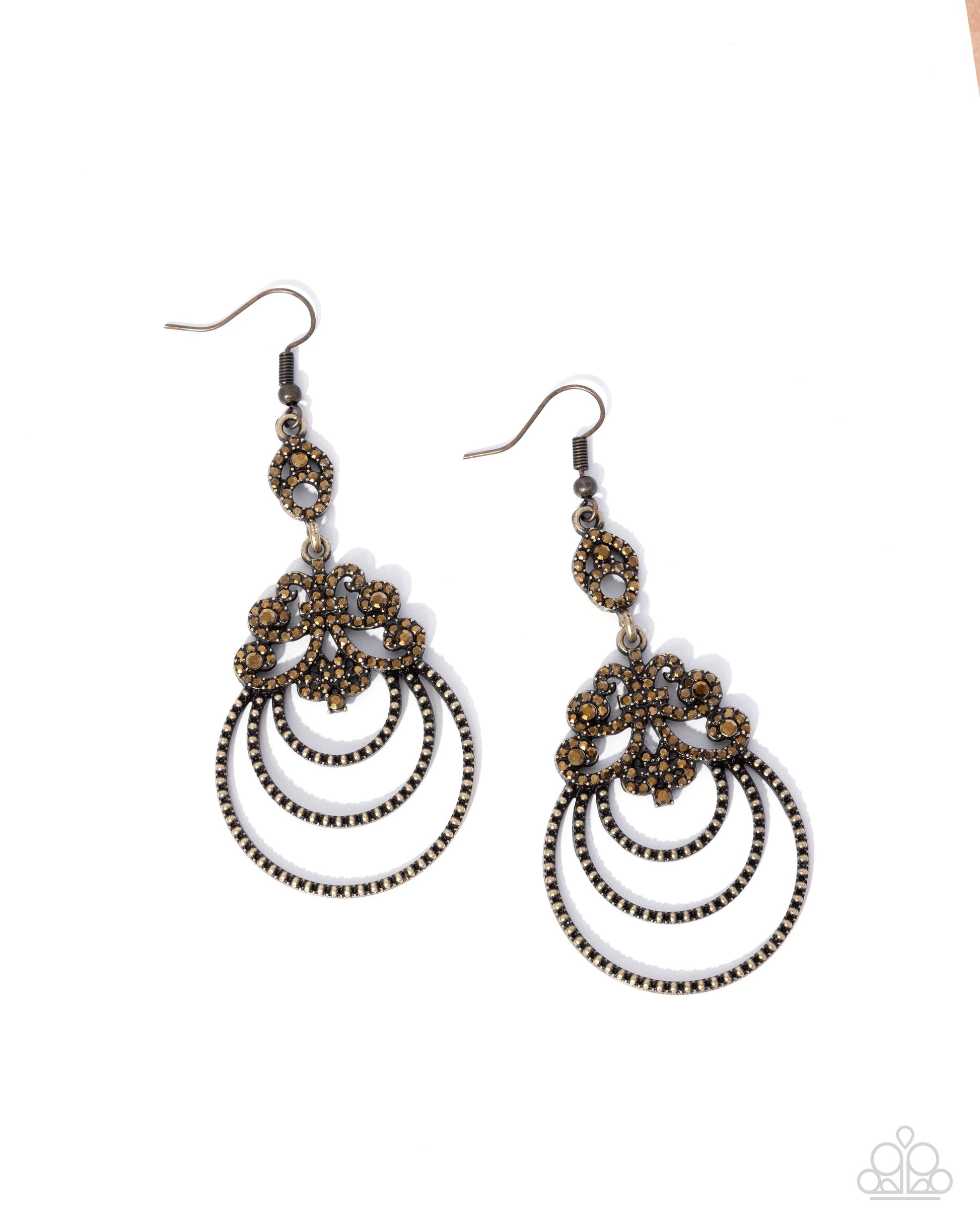 Bold Ballroom - brass - Paparazzi earrings