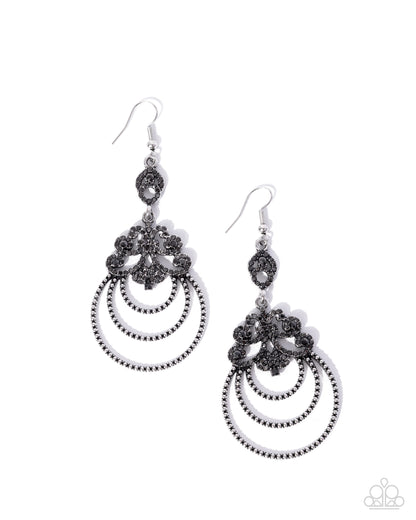 Bold Ballroom - silver - Paparazzi earrings