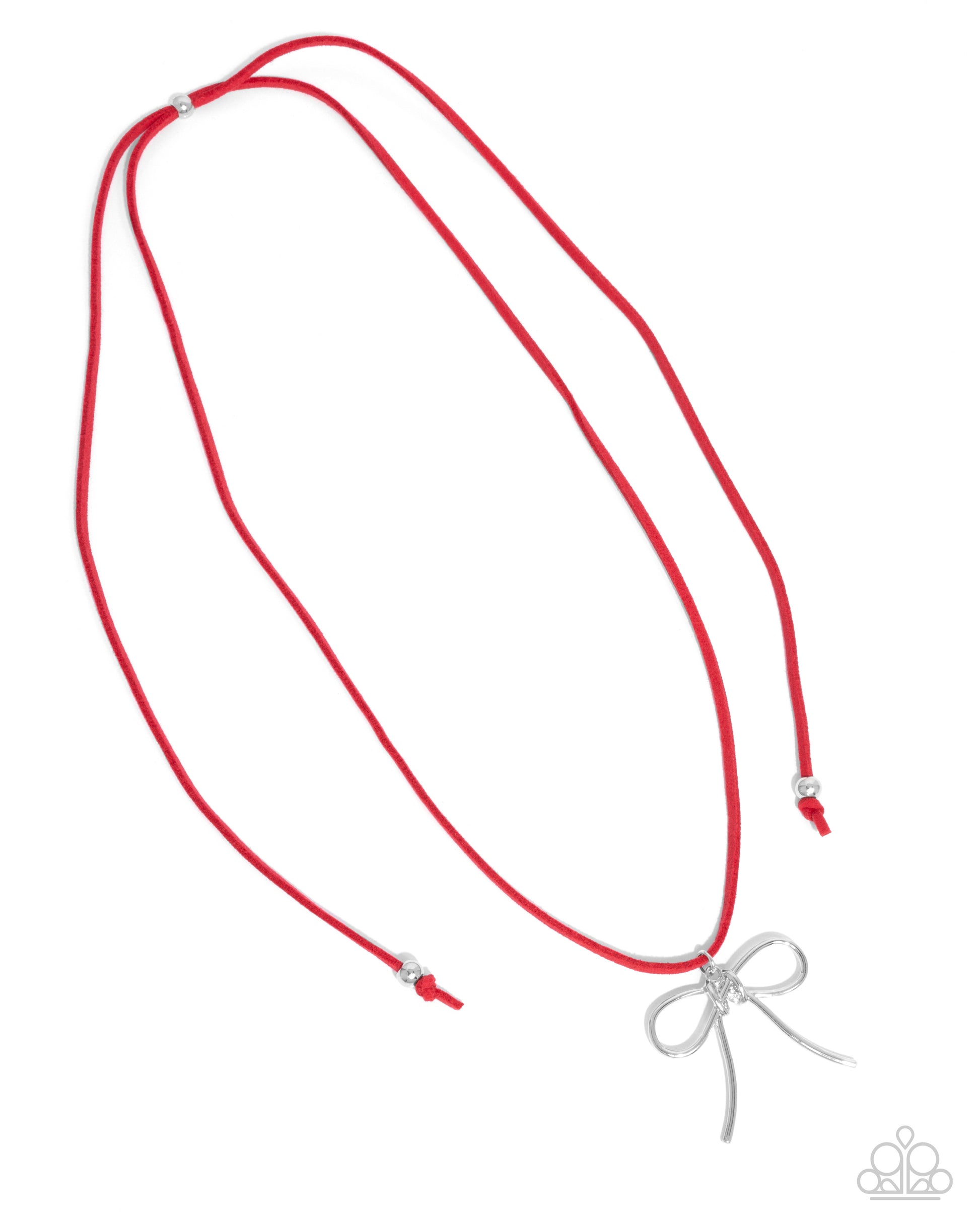 Bolo Bow - red - Paparazzi necklace