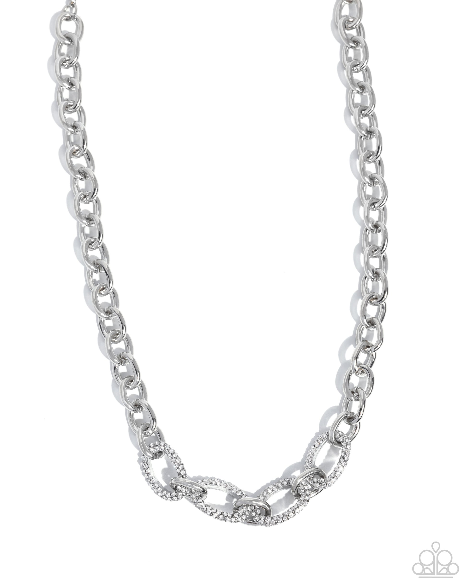 Boogie Bling - white - Paparazzi necklace