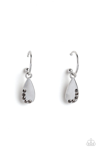 Borderline Baddie - silver - Paparazzi earrings