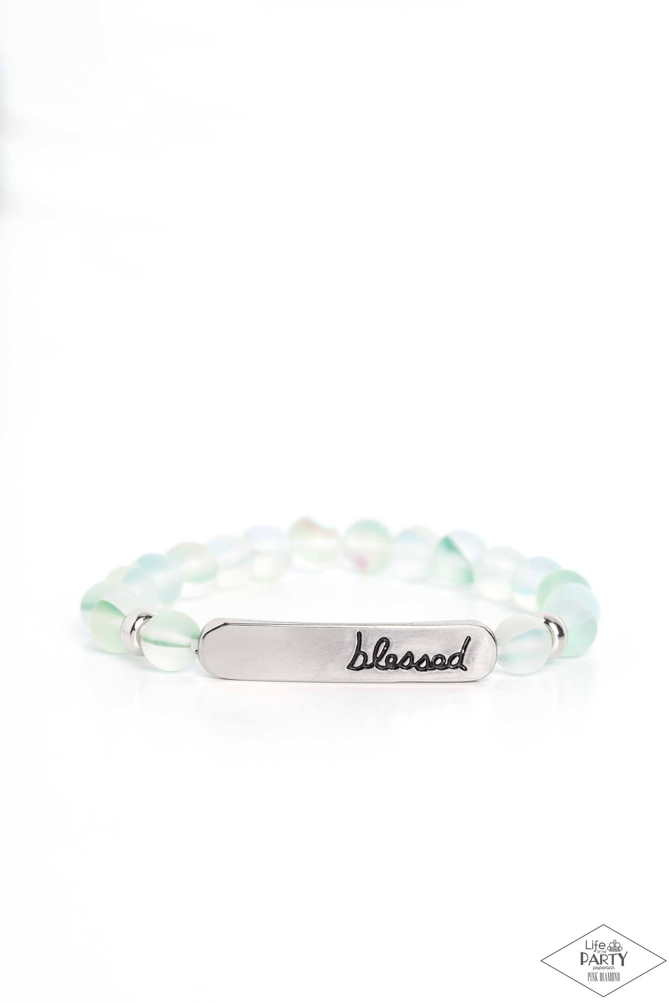 Born Blessed - blue (glow stone) - Paparazzi bracelet