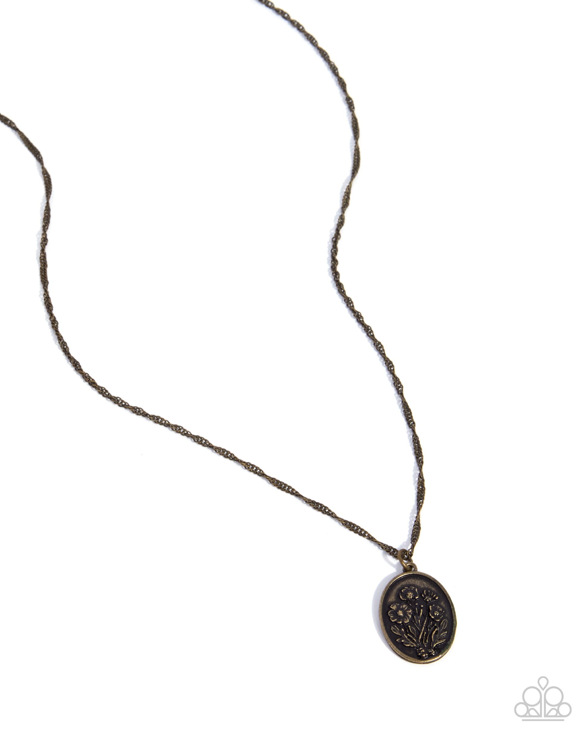 Borrowed Bouquet - brass - Paparazzi necklace