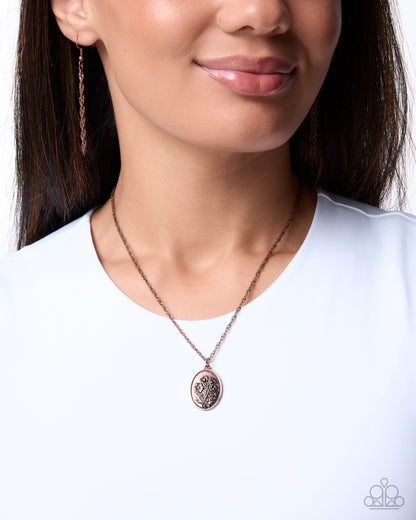 Borrowed Bouquet - copper - Paparazzi necklace