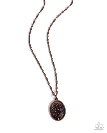 Borrowed Bouquet - copper - Paparazzi necklace