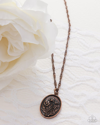 Borrowed Bouquet - copper - Paparazzi necklace