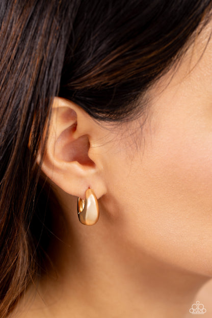 Boss BEVEL - gold - Paparazzi earrings