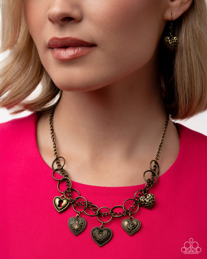 Botanical Balance - brass - Paparazzi necklace