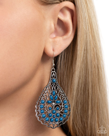 Botanical Beauty - blue - Paparazzi earrings