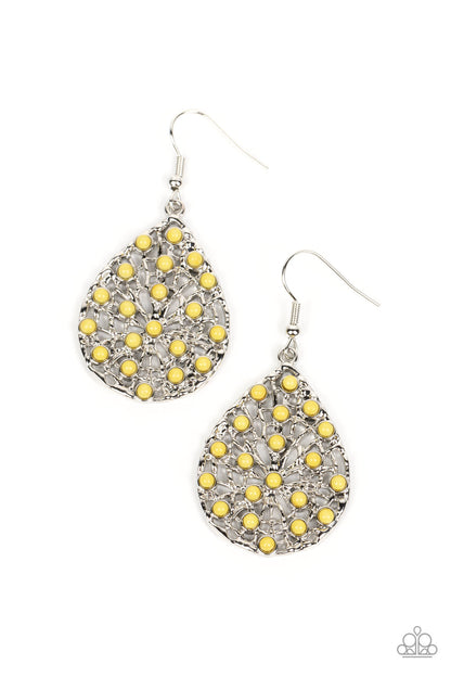Botanical Berries - yellow - Paparazzi earrings