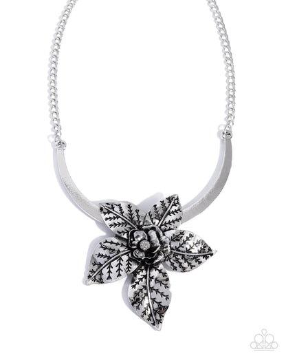 Botanical Broadcast - silver - Paparazzi necklace