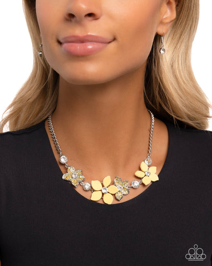 Bouquet Ballad - yellow - Paparazzi necklace