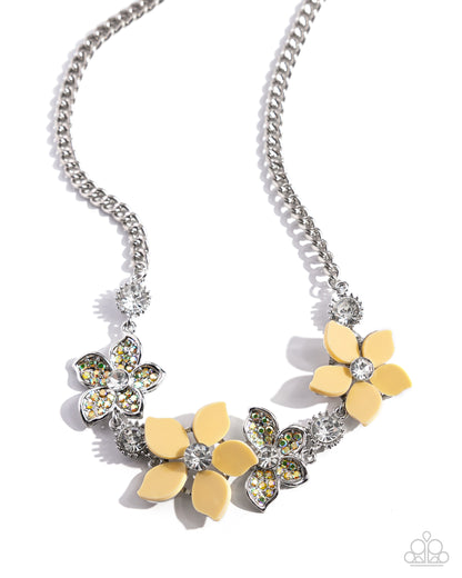 Bouquet Ballad - yellow - Paparazzi necklace