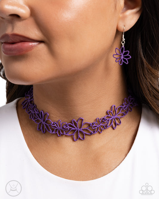 Bouquet Blend - purple - Paparazzi necklace