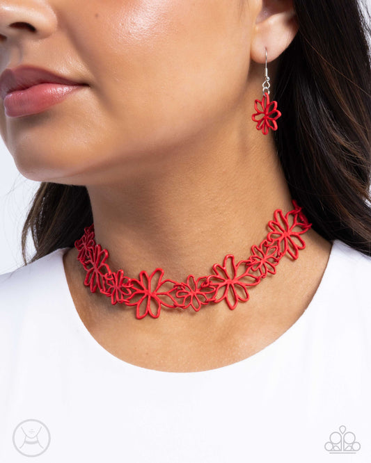 Bouquet Blend - red - Paparazzi necklace