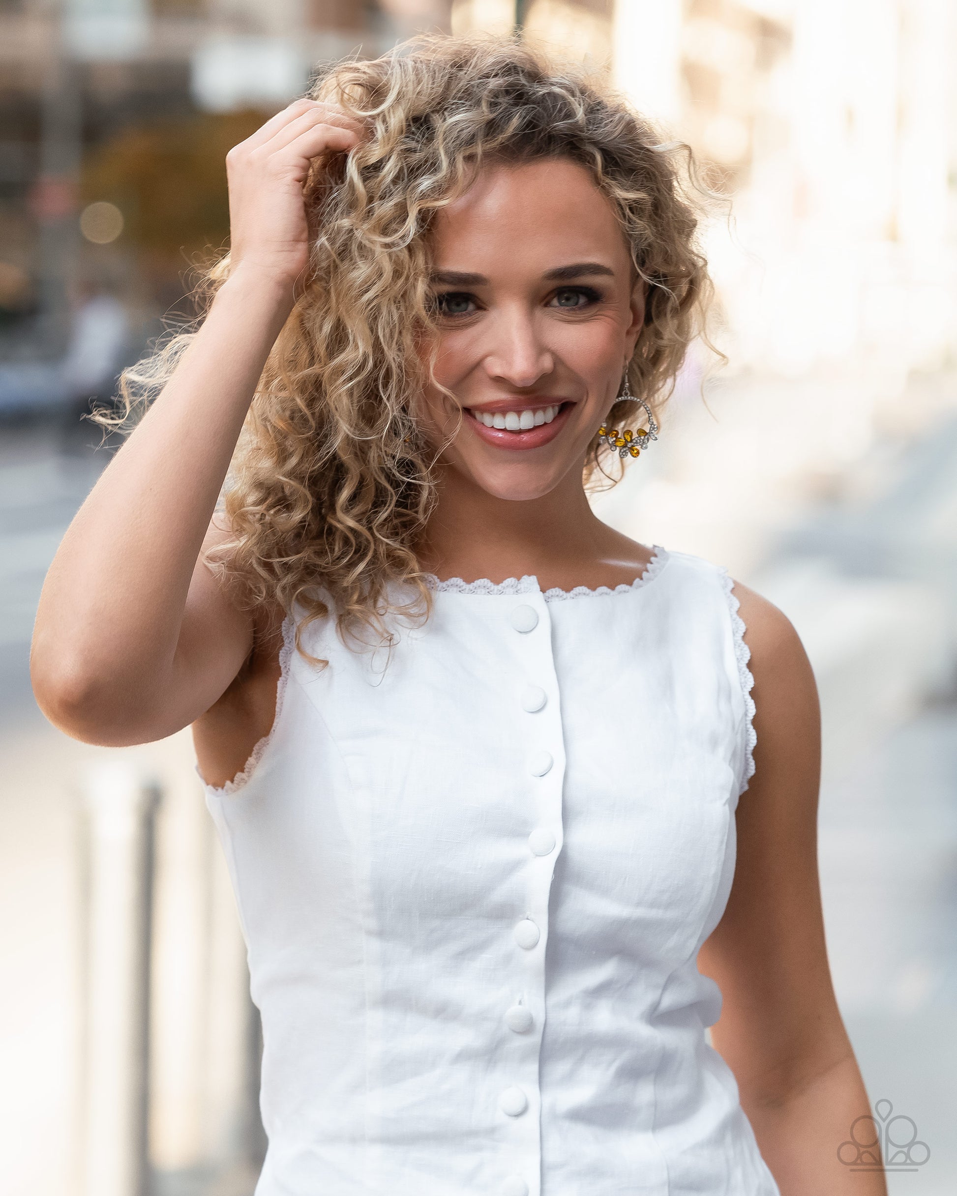 Bouquet Bliss - yellow - Paparazzi earrings