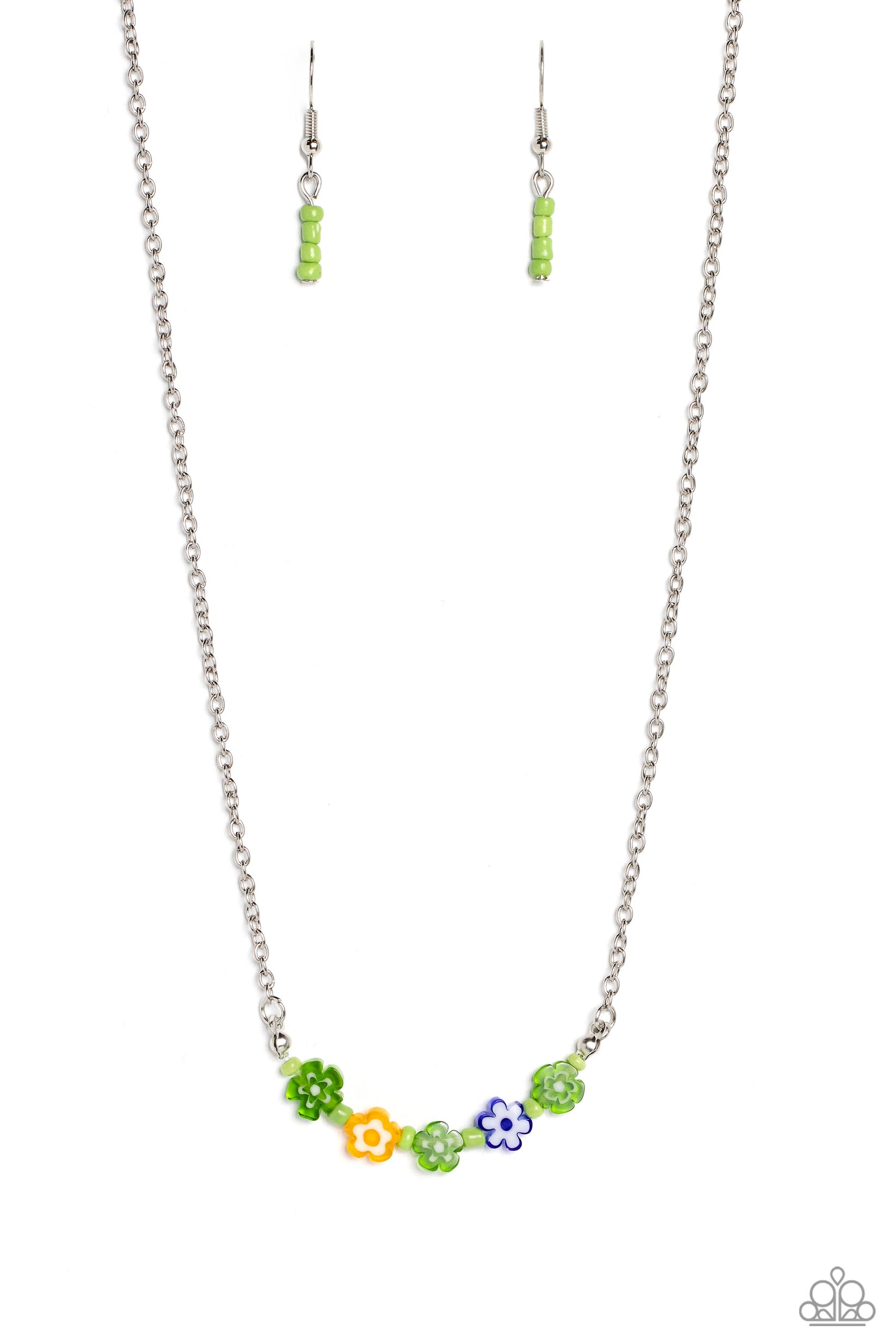 Bouquet We Go Green Paparazzi Necklace Jewelryblingthing 4222