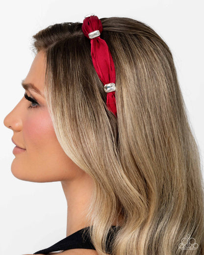 Bourgeois Bling - red - Paparazzi headband