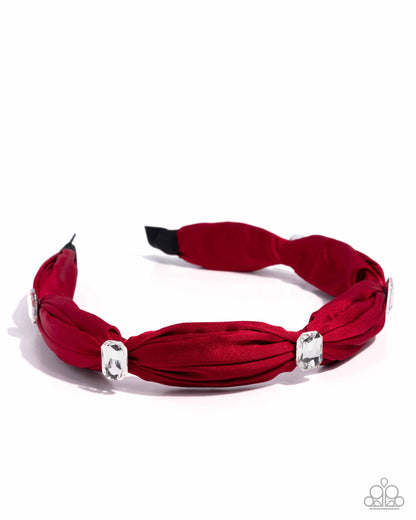Bourgeois Bling - red - Paparazzi headband