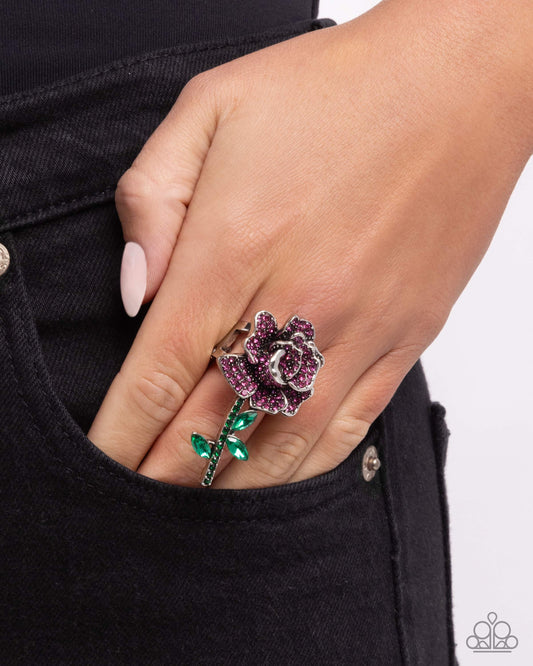 Boutonniere Bling - pink - Paparazzi ring